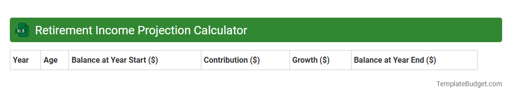 Retirement Income Projection Calculator