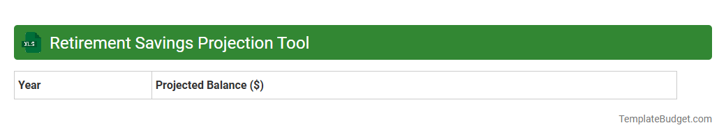 Retirement Savings Projection Tool