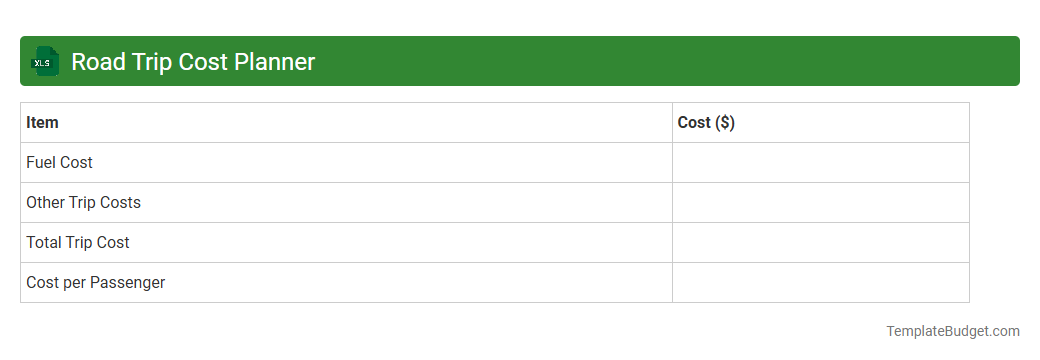 Road Trip Cost Planner