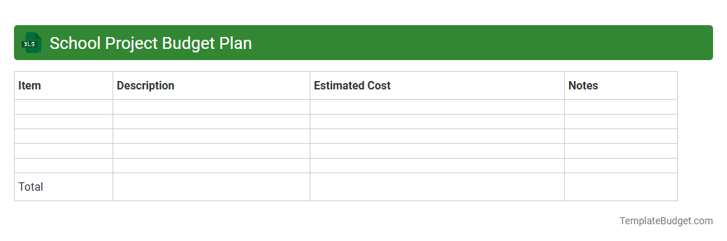 School Project Budget Plan