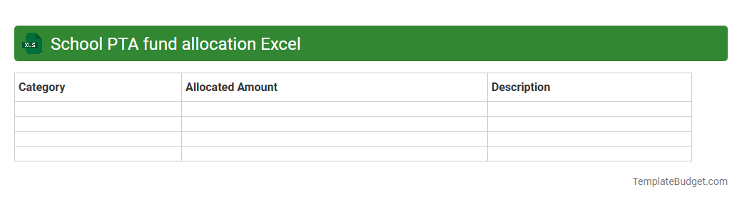 School PTA fund allocation Excel
