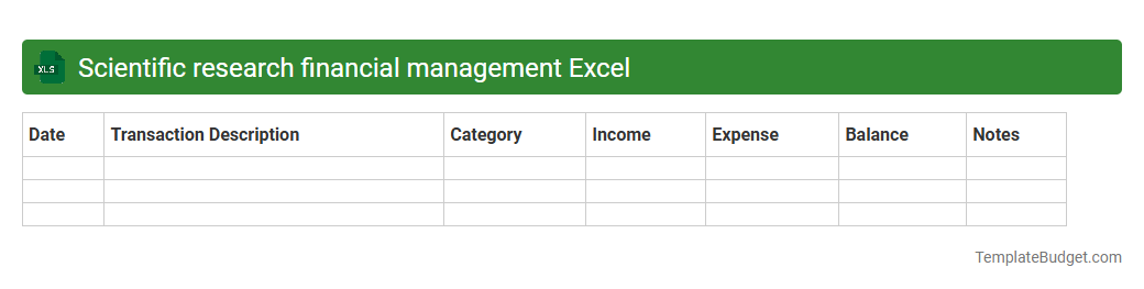 Scientific research financial management Excel