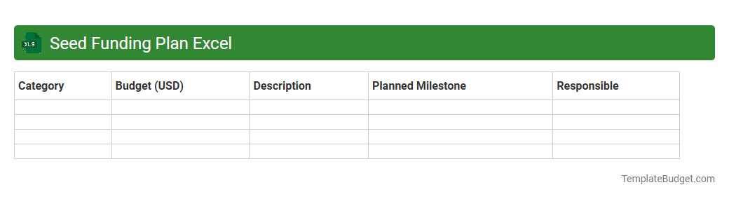 Seed Funding Plan Excel