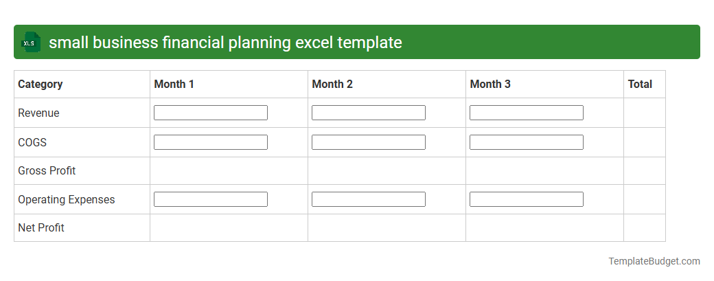 small business financial planning excel template