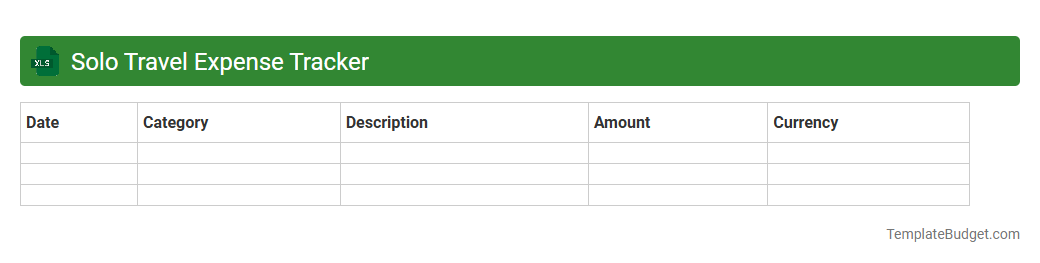 Solo Travel Expense Tracker