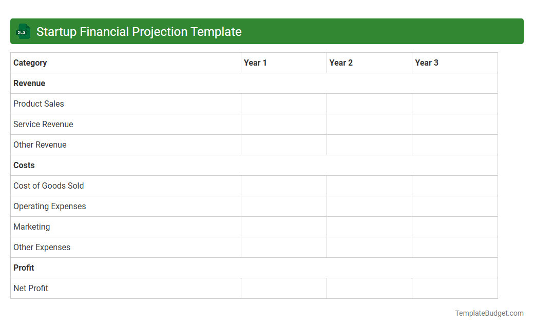 Startup Financial Projection Template