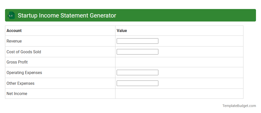 Startup Income Statement Generator