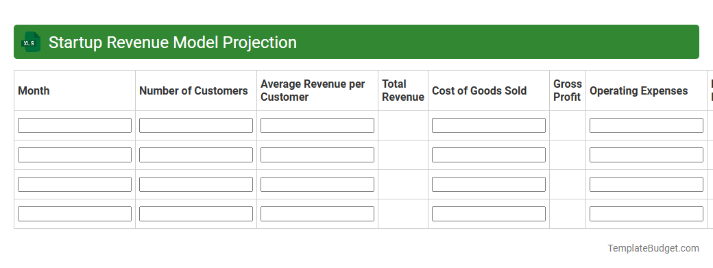 Startup Revenue Model Projection