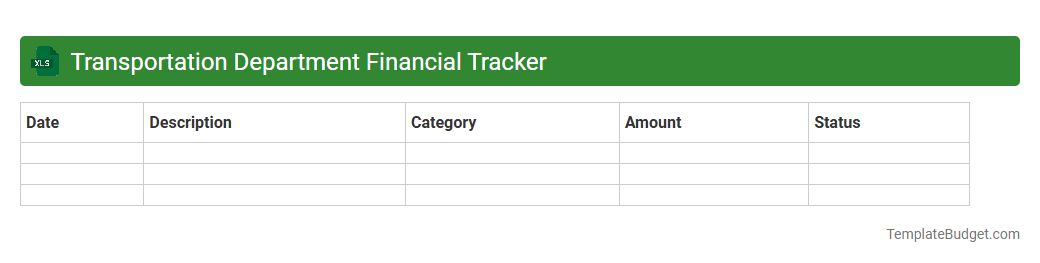 Transportation Department Financial Tracker