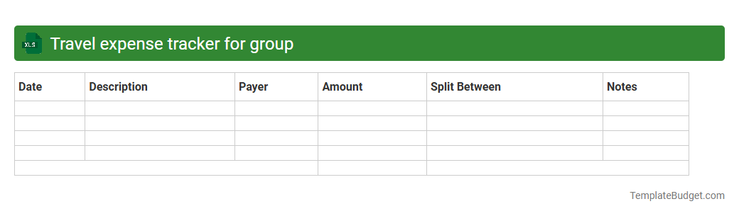 Travel expense tracker for group