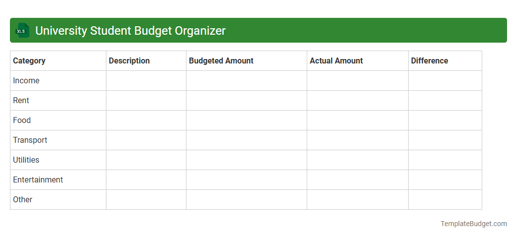 University Student Budget Organizer