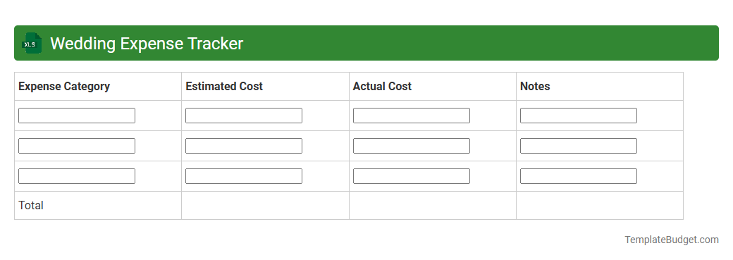 Wedding Expense Tracker