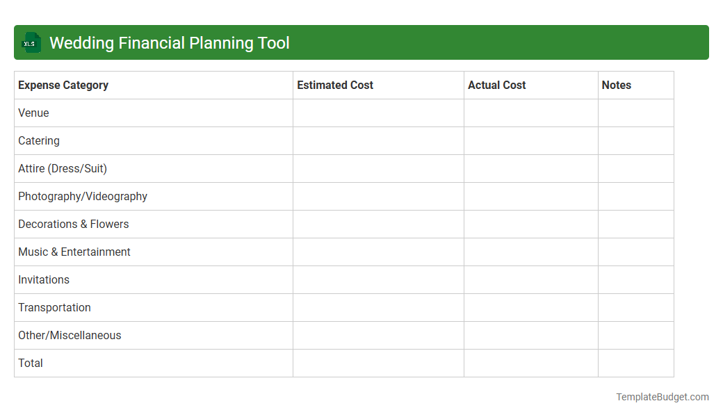 Wedding Financial Planning Tool