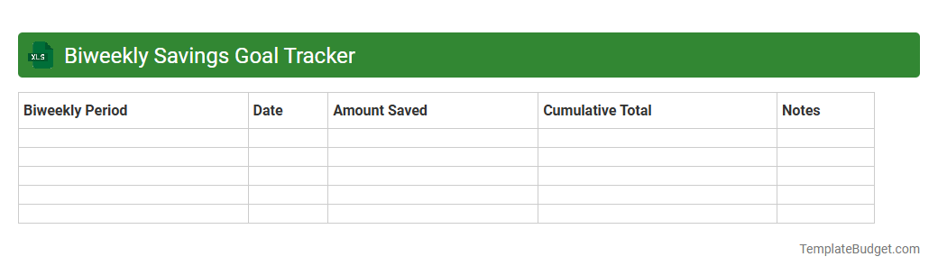 Biweekly Savings Goal Tracker