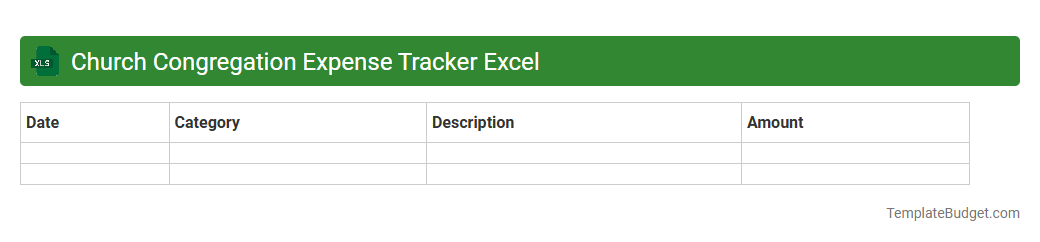Church Congregation Expense Tracker Excel