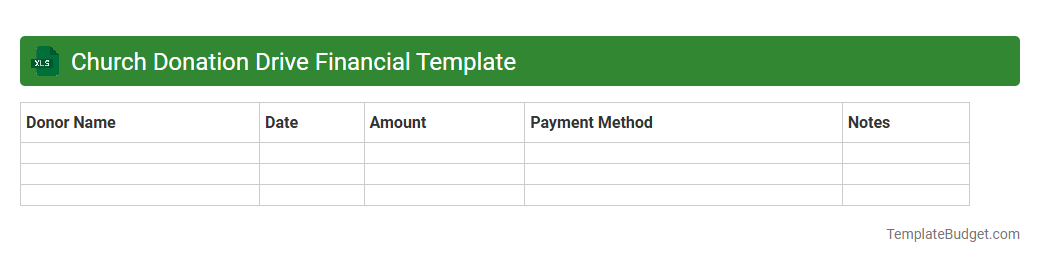 Church Donation Drive Financial Template