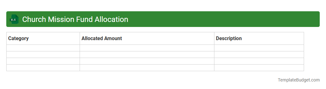 Church Mission Fund Allocation