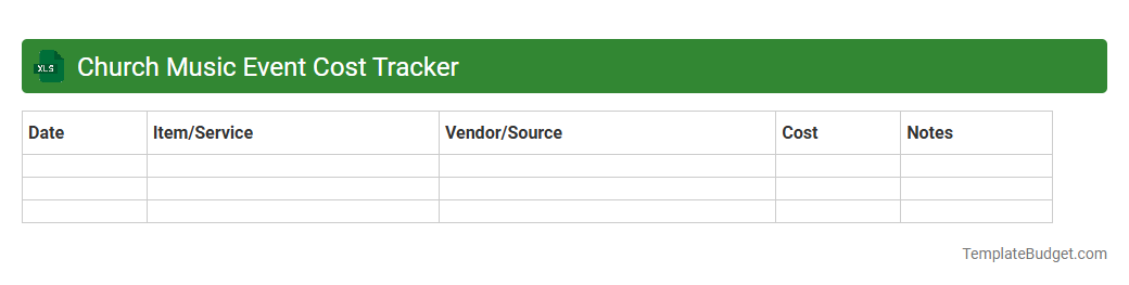 Church Music Event Cost Tracker
