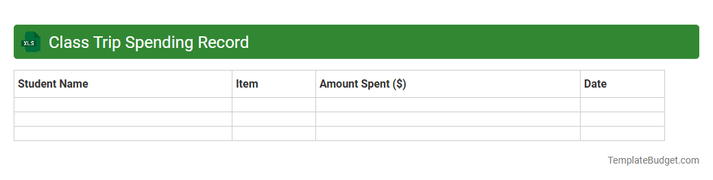 Class Trip Spending Record