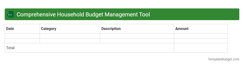 Comprehensive Household Budget Management Tool