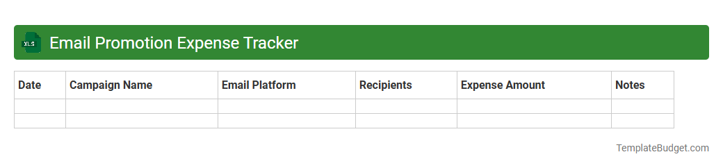 Email Promotion Expense Tracker