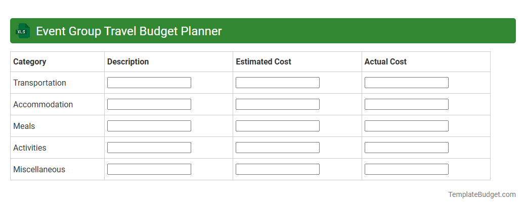 Event Group Travel Budget Planner