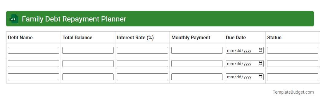 Family Debt Repayment Planner