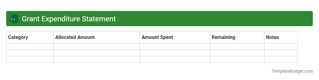Grant Expenditure Statement