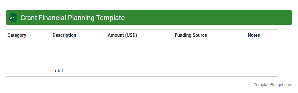 Grant Financial Planning Template