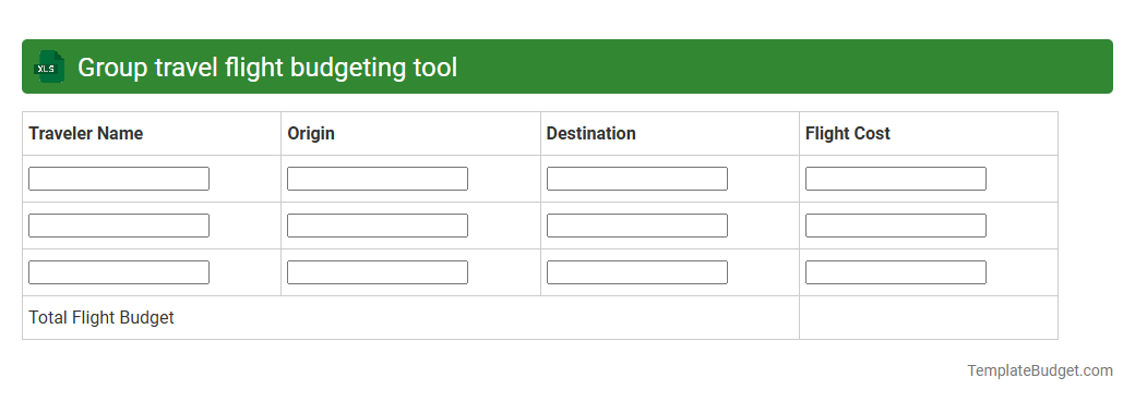 Group travel flight budgeting tool