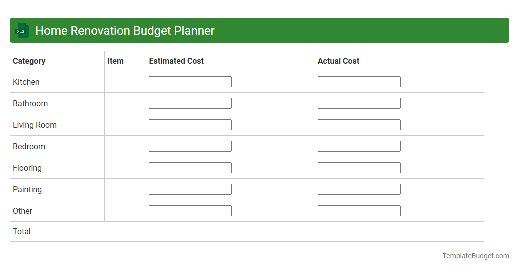 Home Renovation Budget Planner