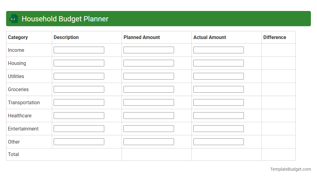 Household Budget Planner