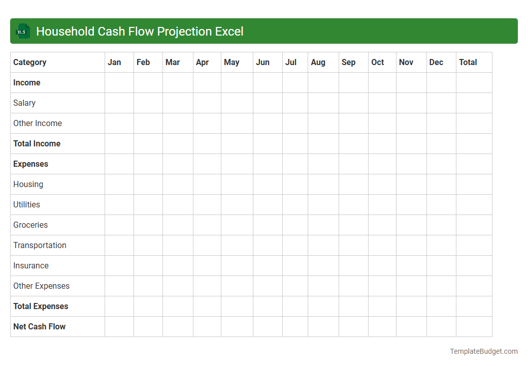 Household Cash Flow Projection Excel