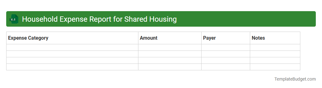Household Expense Report for Shared Housing