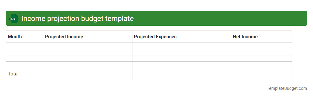 Income projection budget template