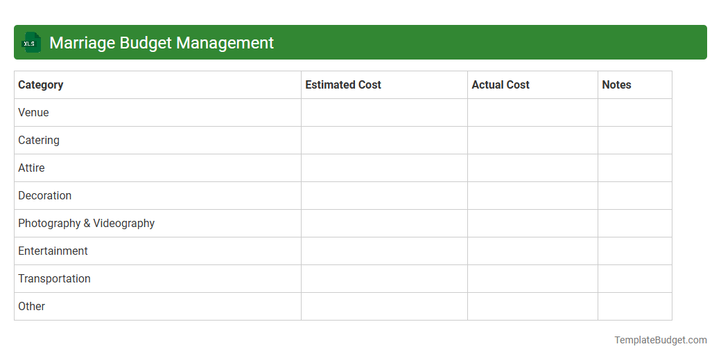 Marriage Budget Management