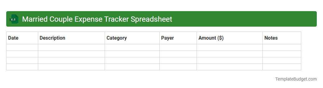 Married Couple Expense Tracker Spreadsheet