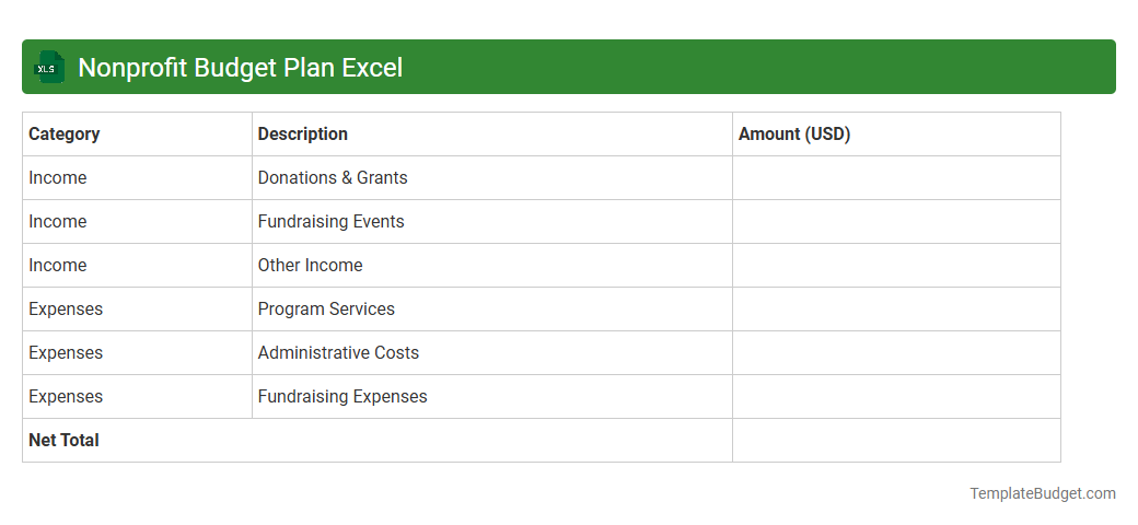 Nonprofit Budget Plan Excel