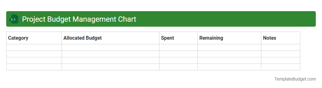 Project Budget Management Chart