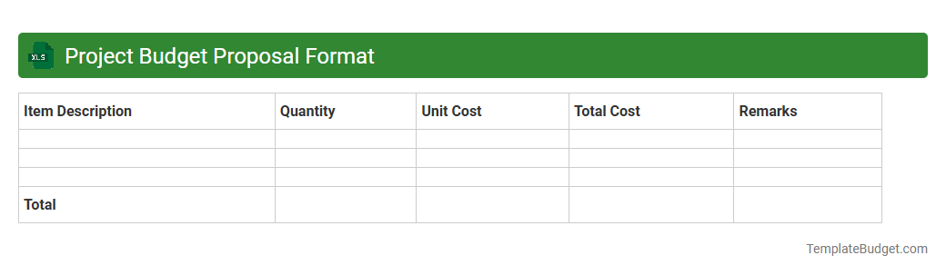 Project Budget Proposal Format