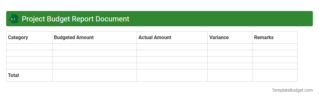 Project Budget Report Document