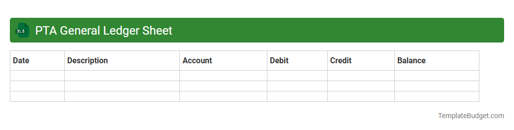 PTA General Ledger Sheet