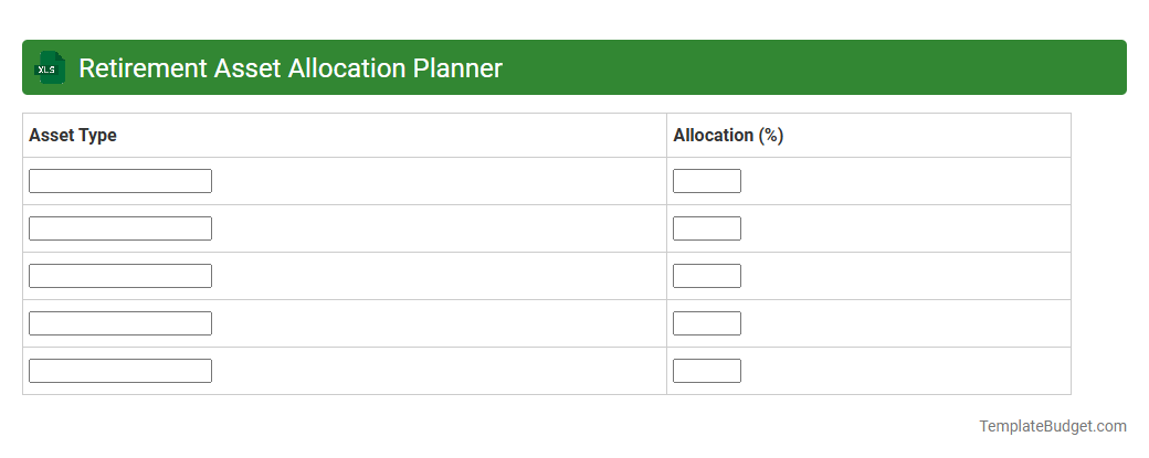 Retirement Asset Allocation Planner