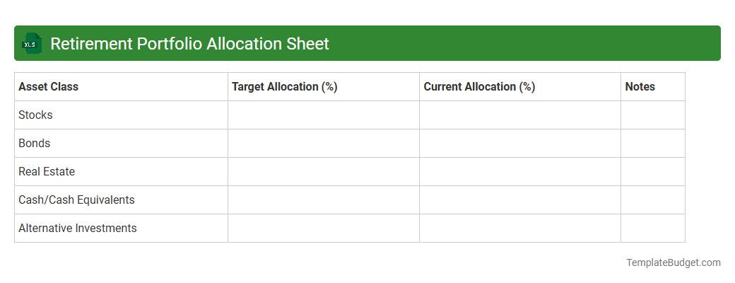 Retirement Portfolio Allocation Sheet
