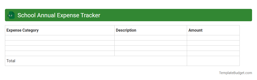 School Annual Expense Tracker