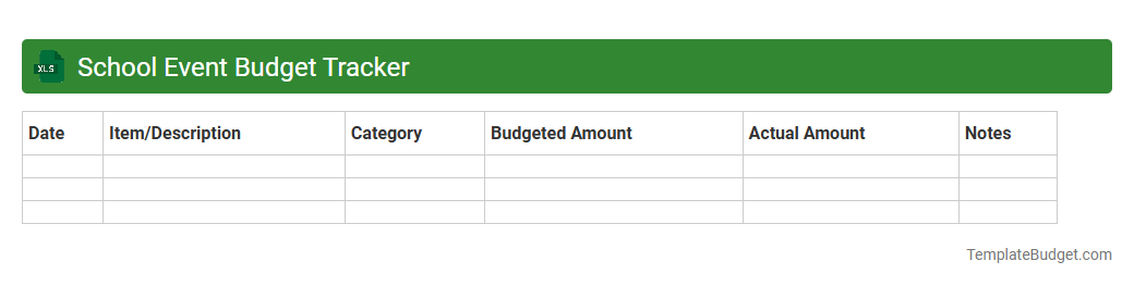 School Event Budget Tracker