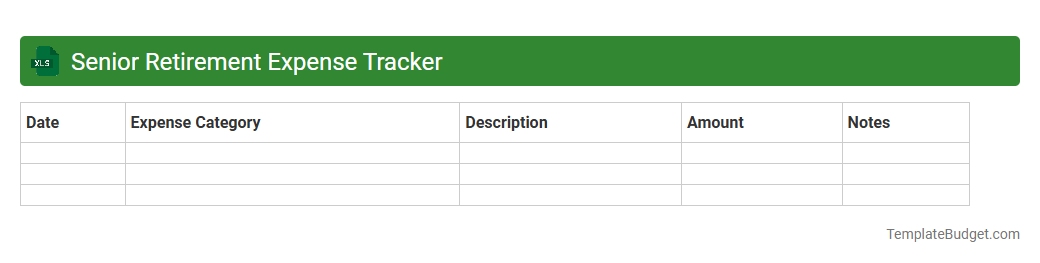 Senior Retirement Expense Tracker