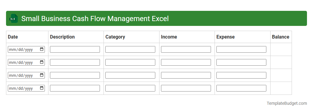 Small Business Cash Flow Management Excel
