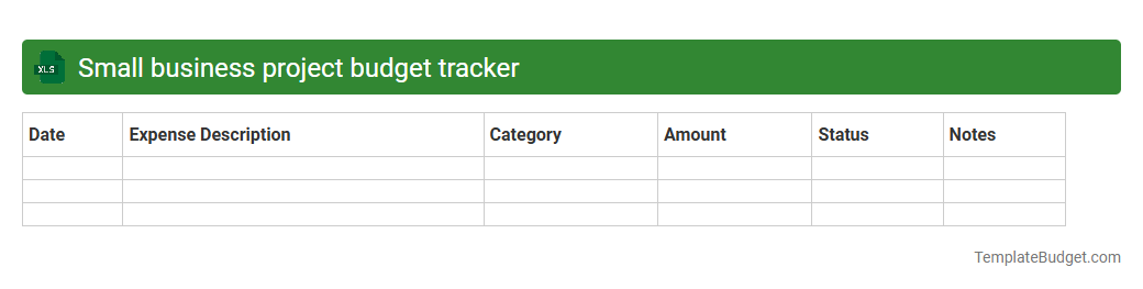 Small business project budget tracker