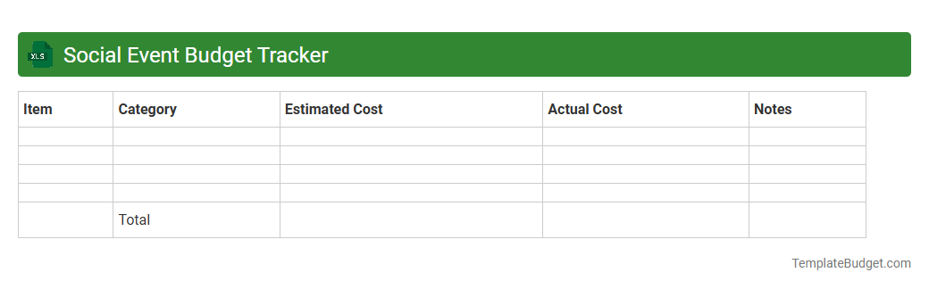 Social Event Budget Tracker